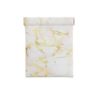 Agregue Su Texto Mármol Dorado En Blanco Moderno Elegante, Squeeze Top Wallet Bolsa de Almacenamiento para Mujer Monedero pequeño Bolsa de Cambio