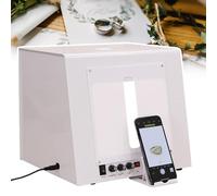 agreilduite Caja De Fotografía Profesional De Joyas, con 4 Luces De Relleno Y Rotación Eléctrica De 360°. Mini Softbox para Estudio Fotográfico, Compatible con Colocación Colgante Y Horizontal. TB20