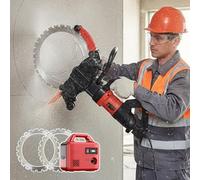 agreilduite Sierra Anillo Eléctrica para Cortar Paredes, Sierra Eléctrica para Hormigón, Cortadora Paredes con System Supresión Polvo con Alimentación Agua Y 2 Cuchillas, Profundidad Corte 30cm 9500w