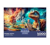 Agresividad Dinosaurio Puzzle 1000 Piezas, Juego Educativo, Desafío, Clásicos para Adultos Y Niños A Partir De 12 Años Rompecabezas Familiar - Decoración del Hogar 38x26cm/1000pcs
