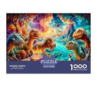 Agresividad Dinosaurio Puzzle 1000 Piezas, Juego Educativo, Desafío, Clásicos para Adultos Y Niños A Partir De 12 Años Rompecabezas Familiar - Decoración del Hogar 52x38cm/1000pcs