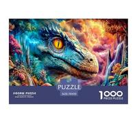 Agresividad Dinosaurio Puzzle 1000 Piezas, Juego Educativo, Desafío, para Adultos Y Niños Mayores De 12 Años Rompecabezas Familiar - Decoración del Hogar 70x50cm/1000pcs
