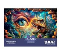 Agresividad Dinosaurio Puzzle 1000 Piezas, Juego Educativo, Desafío, para Adultos Y Niños Mayores De 12 Años Un Rompecabezas Desafiante - Decoración del Hogar 70x50cm/1000pcs
