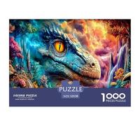 Agresividad Dinosaurio Puzzle 1000 Piezas, Moderno DIY,Entretenimiento Creativo Clásicos para Adultos Y Niños A Partir De 12 Años Un Rompecabezas Desafiante - Decoración del Hogar 52x38cm/1000pcs