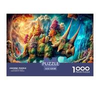 Agresividad Dinosaurio Puzzle 1000 Piezas, Moderno DIY,Entretenimiento Creativo Clásicos para Adultos Y Niños A Partir De 12 Años Imposible Rompecabezas - Obra De Arte 52x38cm/1000pcs
