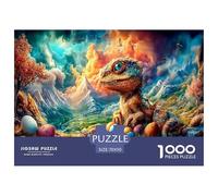 Agresividad Dinosaurio Puzzle De 1000 Piezas, Juego Educativo, Desafío, Clásicos para Adultos Y Niños A Partir De 12 Años Imposible Rompecabezas - Decoración del Hogar 70x50cm/1000pcs