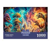 Agresividad Dinosaurio Puzzle De 1000 Piezas, Juego Educativo, Desafío, Clásicos para Adultos Y Niños A Partir De 12 Años Un Rompecabezas Desafiante - Obra De Arte 52x38cm/1000pcs