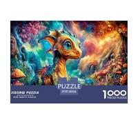 Agresividad Dinosaurio Puzzle De 1000 Piezas, Juego Educativo, Desafío, para Adultos Y Niños Mayores De 12 Años Imposible Rompecabezas - Obra De Arte 38x26cm/1000pcs