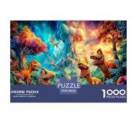 Agresividad Dinosaurio Puzzle De 1000 Piezas, Moderno DIY,Entretenimiento Creativo Clásicos para Adultos Y Niños A Partir De 12 Años Un Rompecabezas Desafiante - Obra De Arte 38x26cm/1000pcs