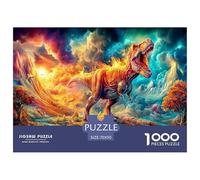 Agresividad Dinosaurio Puzzle De 1000 Piezas, Moderno DIY,Entretenimiento Creativo Clásicos para Adultos Y Niños A Partir De 12 Años Imposible Rompecabezas - Decoración del Hogar 70x50cm/1000pcs