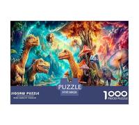 Agresividad Dinosaurio Puzzle De 1000 Piezas, Moderno DIY,Entretenimiento Creativo Clásicos para Adultos Y Niños A Partir De 12 Años Rompecabezas Familiar - Decoración del Hogar 38x26cm/1000pcs