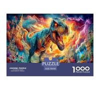 Agresividad Dinosaurio Puzzle De 1000 Piezas, Moderno DIY,Entretenimiento Creativo Clásicos para Adultos Y Niños A Partir De 12 Años Rompecabezas Familiar - Decoración del Hogar 70x50cm/1000pcs