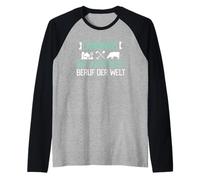 agricultor: la profesión más importante del mundo. Camiseta Manga Raglan