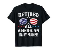 Agricultor lechero jubilado All American Retro Vintage Jubilación Camiseta