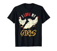 Agricultura Gallinas Animal De Granja Chica Granjera Pollo Camiseta