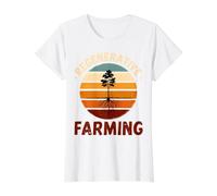 Agricultura Regenerativa Sostenible Camiseta gráfica económica, Mujer, Blanco, XS
