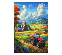 Agricultura Tractor Vintage Puzzle 1000 Piezas Hogar Decoración Vida Rural Rompecabezas para Hombres Y Mujeres 3D DIY Creativo Aliviar Estrés Desafío Intelectual 1000 PCS