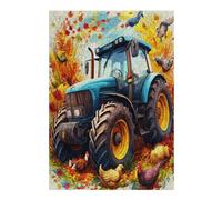 Agricultura Tractor Vintage Puzzle 300 Piezas Educativo 3D Familiar Vida Rural Rompecabezas para Familia Desafío Intelectual DIY Creativo Decoración Hogar 300 PCS
