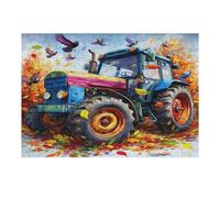 Agricultura Tractor Vintage Puzzle 300 Piezas Juguete Educativo Familiar Vida Rural Rompecabezas 3D para Hombres Y Mujeres Construir Maquetas Desafío Intelectual 300 PCS