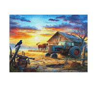Agricultura Tractor Vintage Puzzle 500 Piezas Desafío Impossible Extremo Vida Rural Rompecabezas para Adultos Aliviar Estrés Decoración Hogar 3D Maquetas Construir 500 PCS