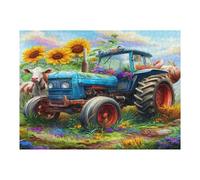Agricultura Tractor Vintage Puzzles 500 Piezas Alivio Estrés Mental Vida Rural Rompecabezas 3D para Toda La Familia Juguete Educativo Desafío Intelectual 500 PCS