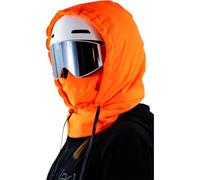 Agriculturi - Capucha impermeable con forro polar, capucha impermeable, resistente al viento, cubierta completa, capucha para actividades al aire libre, naranja, Talla única