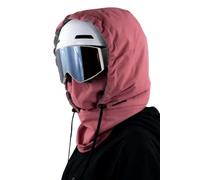 Agriculturi - Capucha impermeable con forro polar, pasamontañas multifuncional 3 en 1, pasamontañas de esquí, capucha de cobertura completa (rojo)