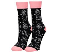 AGRIMONY Calcetines Mujer Animales Divertidos - Gato Personalizados Originales Dibujos Estampados Graciosos Frikis Colores Arte Algodon Calcetines Regalos Originales