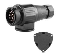 AGRISHOP Enchufe 13 Pines Remolque,Enchufe de Caravana 13 Pines, Piña De Remolque 13 Pines 12V Clavija Remolque