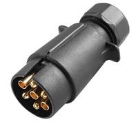 AGRISHOP Enchufes de Remolque 7 Pines, Enchufe Caravana 7 Pines12v Clavija Enchufe Macho Remolque 7 Polos, Piña Remolque 7 Pines Impermeable