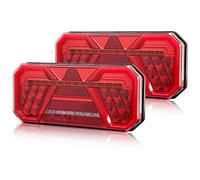 AGRISHOP Luces Traseras Para Remolque Led, 7Función Remolques Para Coches， 2Pcs Luces Remolque Led Homologado,Pilotos Remolque1224v,Pilotos led Remolque,Led Indicador,Impermeable Pilotos Camion E-mark