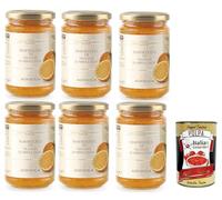 Agrisicilia Marmellata di Arancia, mermelada naranja de Ribera D.O.P, cítricos de alta calidad y excelente artesanía para el desayuno y aperitivo, 6 x 360 g + Polpa gourmet italiana de 400 g