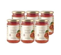 Agrisicilia - Mermelada de Naranja Roja de Sicilia IGP, artesanal, fruta italiana, ideal para el desayuno, la merienda y postres, sabor intenso, pack de 6 x 360 g, calidad prémium