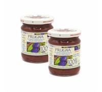 Agritur - Compota de ciruela 100% ecológica, sin azúcares añadidos, natural y artesanal, ideal para el desayuno y la merienda, perfecta como condimento para postres, pack de 2×210 g