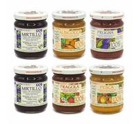Agritur - Mermeladas mixtas 100% fruta ecológica, sin azúcares añadidos, naturales y artesanales, ideales para el desayuno y la merienda, perfectas como condimento para postres, pack surtido 6×210 g