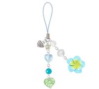 Agromusk Abalorios para teléfono con diseño de flor de hibisco, bonitas correas para teléfono celular, diseño de estrella de verano, accesorios de playa, bolsa de teléfono, llavero, decoración, Talla