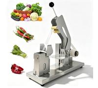 Agrupadora semiautomática para verduras, altura ajustable, construcción de acero, manual con tensión y resorte de retorno para película de PE/PVC