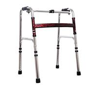 AGSu Estructura de aleación de Aluminio para Ayuda para Caminar, Andador Plegable, Andador Auxiliar portátil de Cuatro Esquinas, Multicolor Opcional, Azul (Rojo)