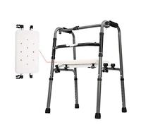 AGSu Instrumentos médicos de Ayuda para Caminar Estructura de aleación de Aluminio, Andador con 2 Ruedas, Andador asistido por Asiento de Transporte, una Variedad de Estilos, C (C)