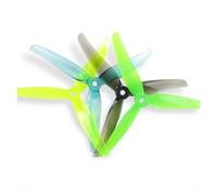 AGTEDVFHQ 4Pairs Nazgul 5140 5 pulgadas 3-Blade Hélices 5 mm Hole CW/CCW Tri-Blade PC Prop for FPV Racing Freestyle Drone 2207 2807 Motor 5S 6S (2 pares F5 amarillo)