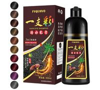 Agthyuve Champú de tinte para el cabello, champú 3 en 1 para color de cabello, color semipermanente, color negro instantáneo, champú seguro y profesional, F