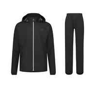 AGU Traje de lluvia para hombres y mujeres Go Essential, Pantalones de lluvia e impermeable de bicicleta a prueba de viento y agua, Unisex, Tejido transpirable, All Black, XL