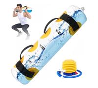 Agua Bags, Bolsa de Agua para Fitness Saco de Arena Alternativa con Bomba de Aire 20 kg Bolsa de Aguaa Plegable Portátil Ajustable para Levantamiento de Pesas