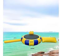 Agua con tobogán de 10 pies, lago para niños y adultos, plataforma de natación inflable, diversión en la piscina para remo, aventura al aire libre en el parque acuático