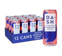 Agua DASH Pomelo- 12 x Agua mineral natural con gas sabor Pomelo- Sin azúcar, sin edulcorantes, sin calorías - (12 latas x 330ml)