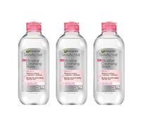 Agua de limpieza micelar de Garnier Skinactive para todos los tipos de piel 13.5 Fl oz (paquete de 3)