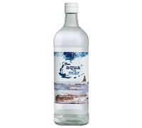 Agua de mar 1 litro - Hipertónica 100% - Botella de vidrio - Aqua de Mar - Agua de Mar para beber - Captada en Parque Natural Cabo de Gata (Almeria)