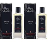 Agua de perfume para hombre Platinio, frasco 150 ml agua de perfume magnetico (Paquete de 2)
