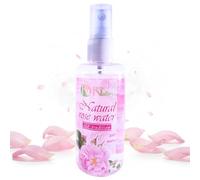 Agua de rosas 100% de rosas damascena, refrescante, hidratante y calmante para la cara, cuerpo y cabello, todos los tipos de piel, tónico facial e hidrolato de rosas, spray de agua rosa