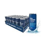 Agua en lata No Plastic Water de Ocean52. Agua Mineral Natural - Pack 24 unidades x 33cl. Agu a en pack de 24 latas de 33cl. Manantial Source du Roy - Ogeu-les-Bains - France.